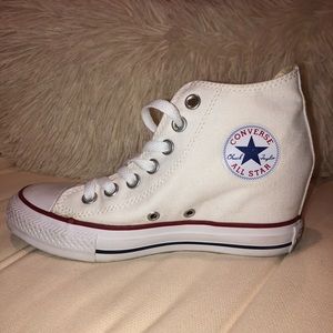 White Platform Converse Allstars